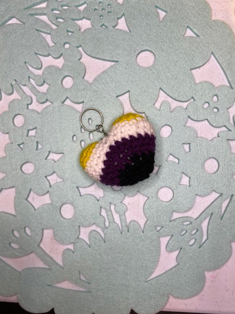 LGBTQ Heart Keychain