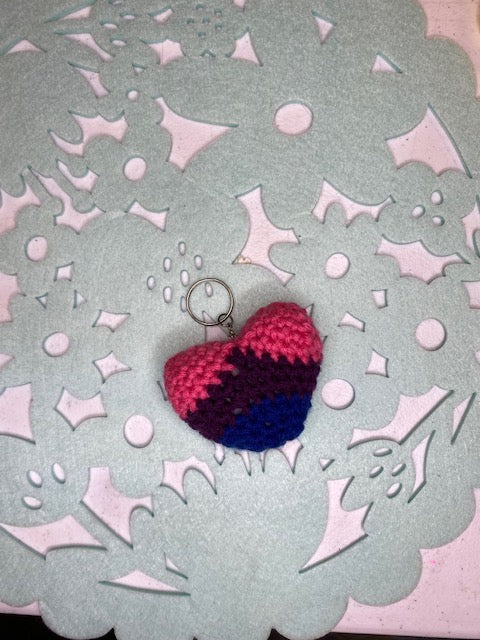 LGBTQ Heart Keychain