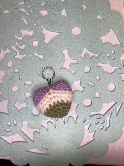 LGBTQ Heart Keychain