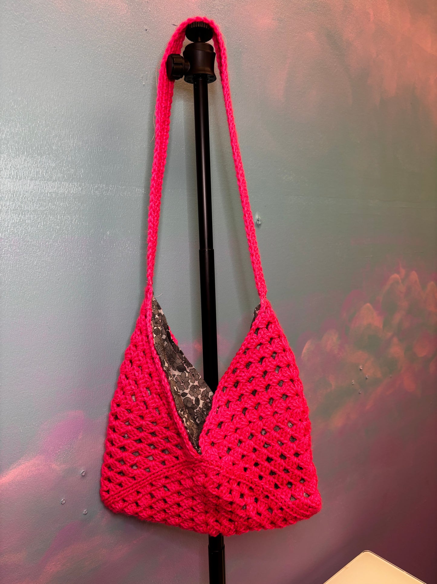 Crochet Granny Square Bags with linings