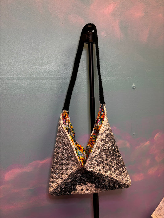 Crochet Granny Square Bags with linings