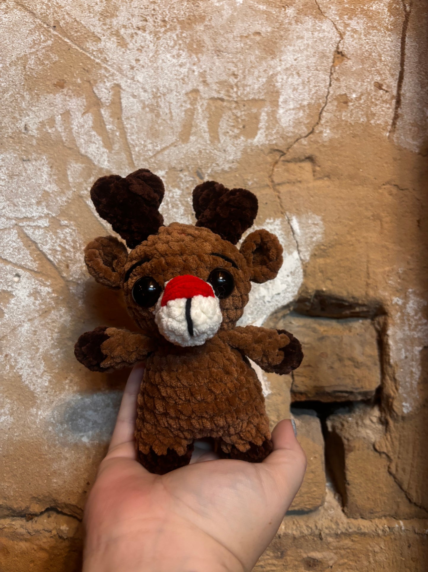 Crocheted Christmas Set Featuring: Gingerbread man, Reindeer, Mr. Snowman, and Grinch