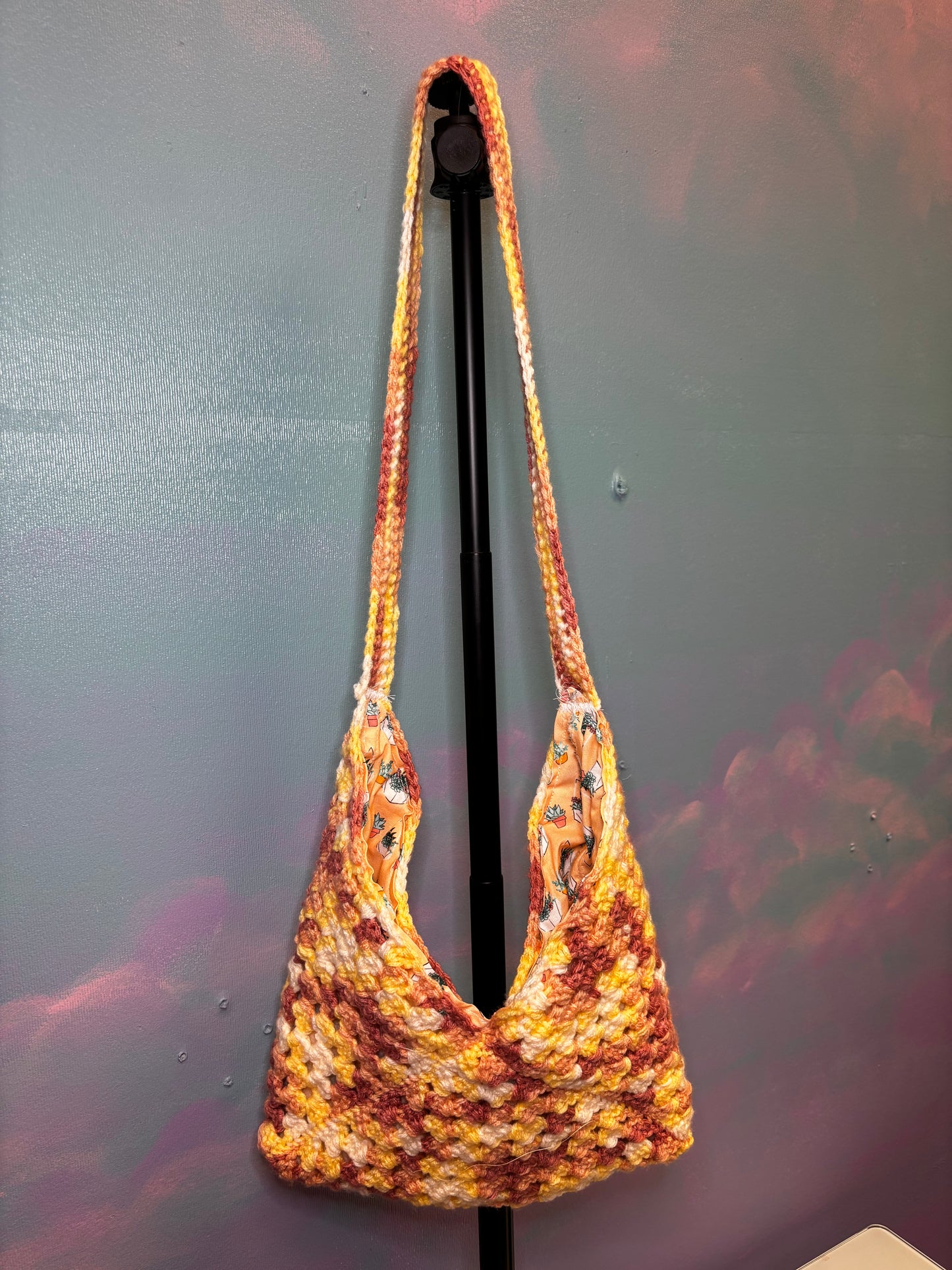 Crochet Granny Square Bags with linings