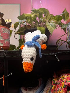 Gwen the Crocheted Shelf Goose