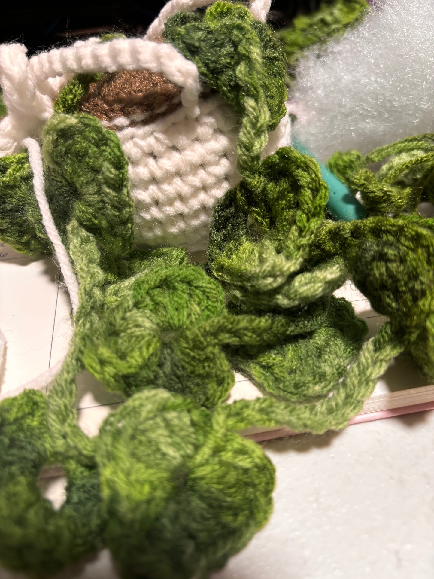 Strings of Hearts Crocheted Hanging Plant