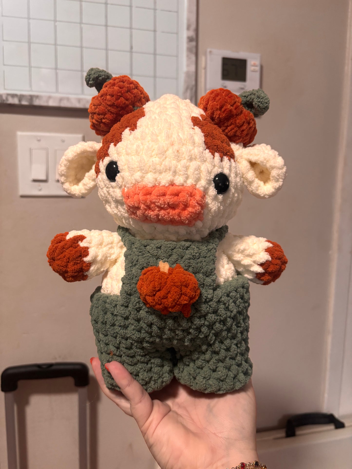 Pumpkin Callie the Cow crocheted