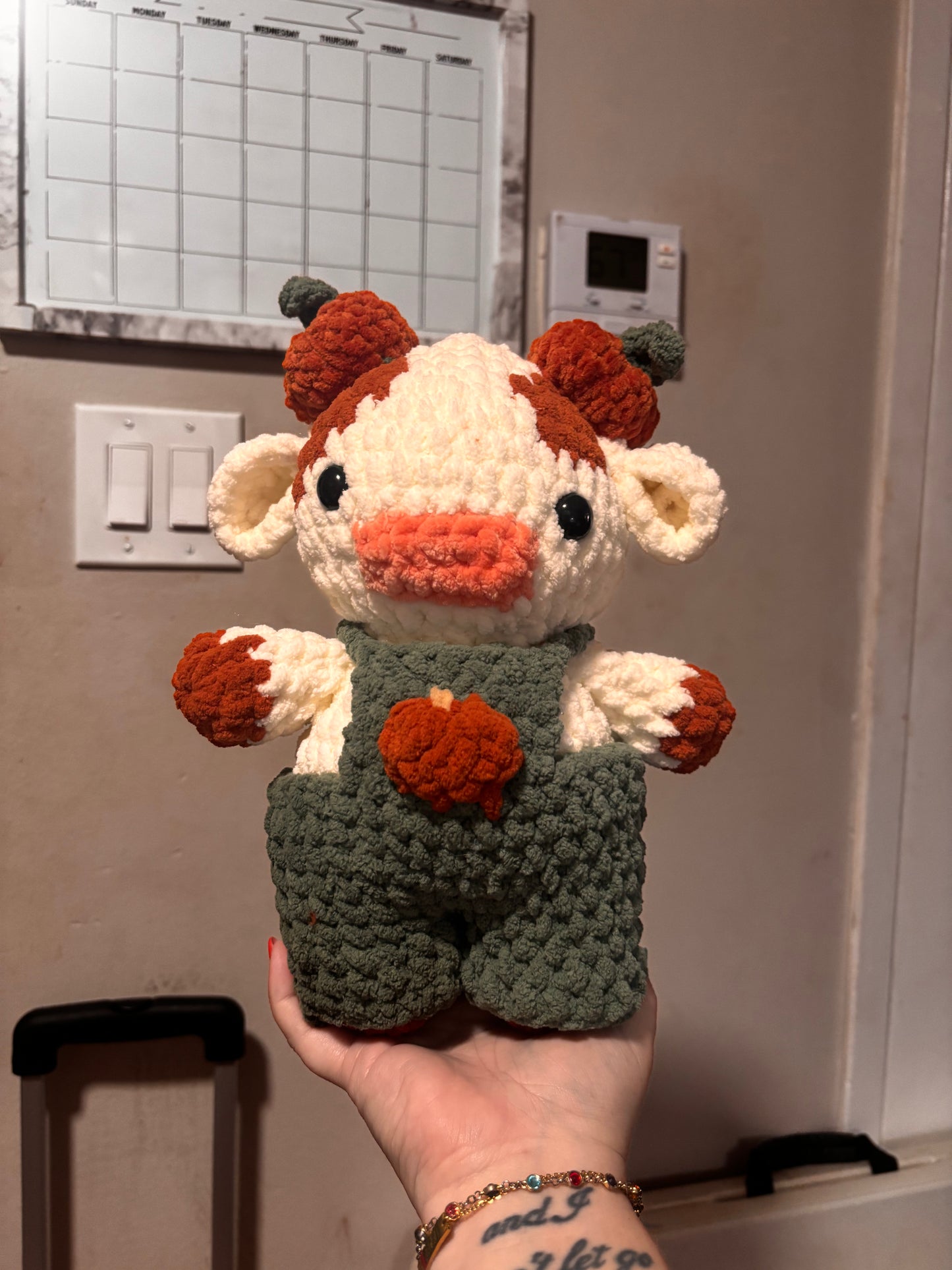 Pumpkin Callie the Cow crocheted