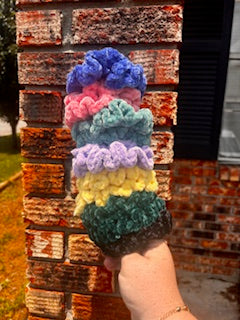 Crocheted Velvet Scrunchies
