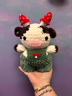 Mushroom Cow Crocheted Handmade plush